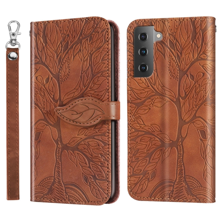 Custodia per telefono in pelle con motivo in rilievo dell'albero della vita, For Samsung Galaxy A14 5G, For Samsung Galaxy S23 5G, For Samsung Galaxy S23+ 5G, For Samsung Galaxy S23 Ultra 5G