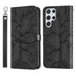 Custodia per telefono in pelle con motivo in rilievo dell'albero della vita, For Samsung Galaxy A14 5G, For Samsung Galaxy S23 5G, For Samsung Galaxy S23+ 5G, For Samsung Galaxy S23 Ultra 5G
