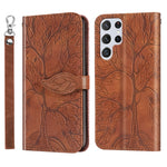 Custodia per telefono in pelle con motivo in rilievo dell'albero della vita, For Samsung Galaxy A14 5G, For Samsung Galaxy S23 5G, For Samsung Galaxy S23+ 5G, For Samsung Galaxy S23 Ultra 5G