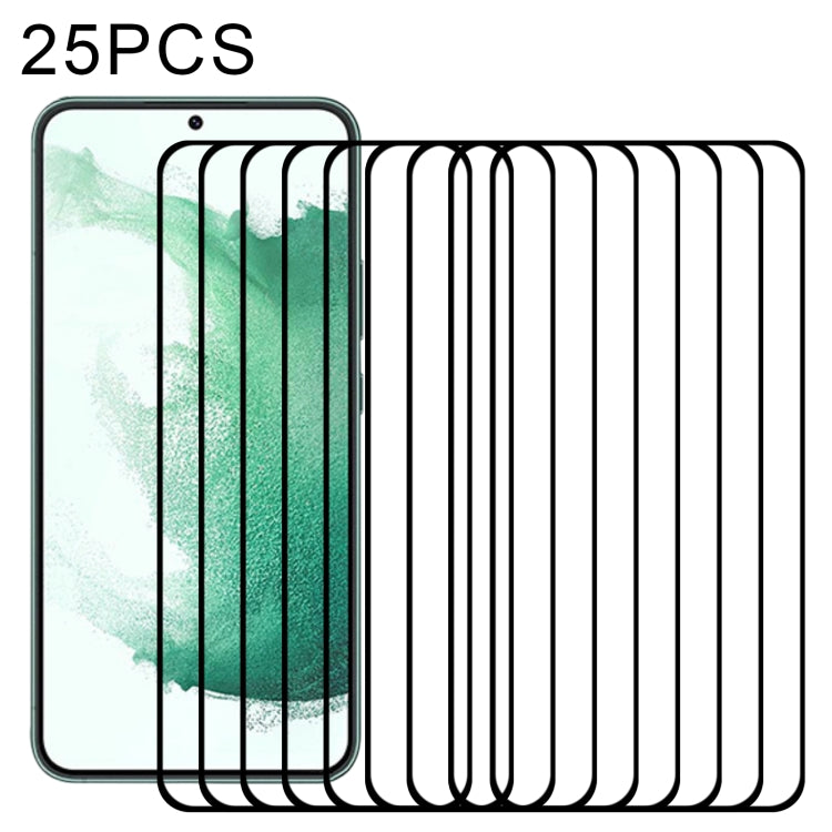 Pellicola in vetro temperato a schermo intero con colla intera da 25 pezzi, For Samsung Galaxy S23 5G / S22 5G (25 PCS), For Samsung Galaxy S23+ 5G / S22+ 5G (25 PCS)