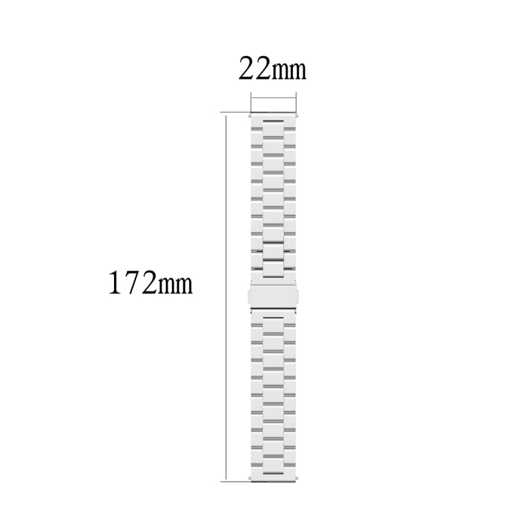 Per Xiaomi Watch Color 22mm Cinturino da polso in acciaio con tre perline