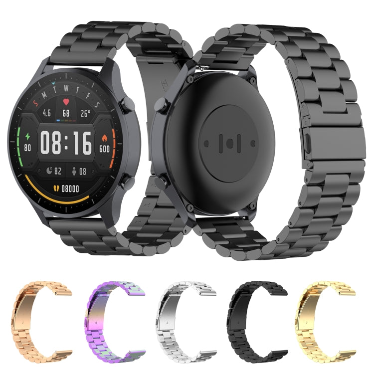 Per Xiaomi Watch Color 22mm Cinturino da polso in acciaio con tre perline