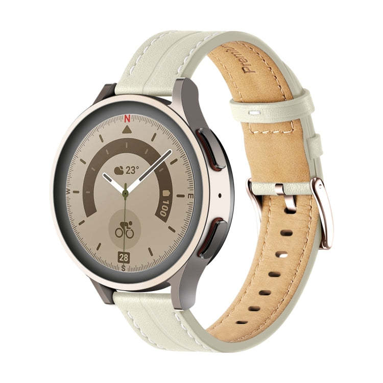 Cinturino in pelle scanalata 20mm e 22mm per Galaxy Watch