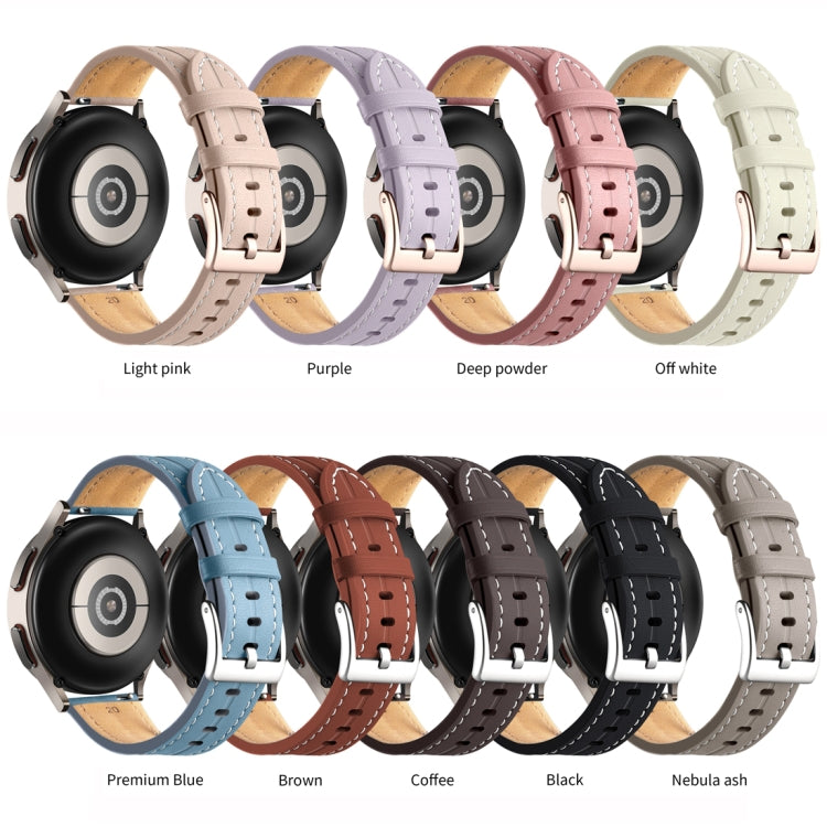 Cinturino in pelle scanalata 20mm e 22mm per Galaxy Watch
