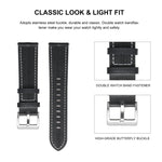 Cinturino in pelle scanalata 20mm e 22mm per Galaxy Watch