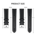 Cinturino in pelle scanalata 20mm e 22mm per Galaxy Watch