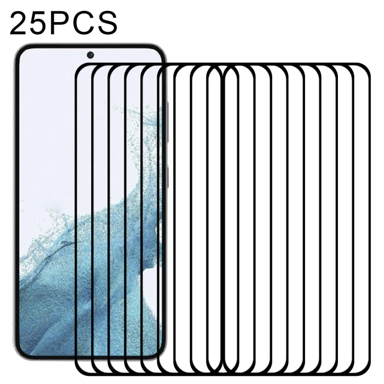 Pellicola in vetro temperato con colla a schermo intero con bordo curvo 3D da 25 pezzi, For Samsung Galaxy S23 5G (25pcs), For Samsung Galaxy S23+ 5G (25pcs), For Samsung Galaxy S23 Ultra 5G (25pcs)
