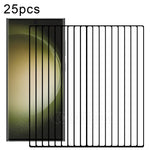 Pellicola in vetro temperato con colla a schermo intero con bordo curvo 3D da 25 pezzi, For Samsung Galaxy S23 5G (25pcs), For Samsung Galaxy S23+ 5G (25pcs), For Samsung Galaxy S23 Ultra 5G (25pcs)