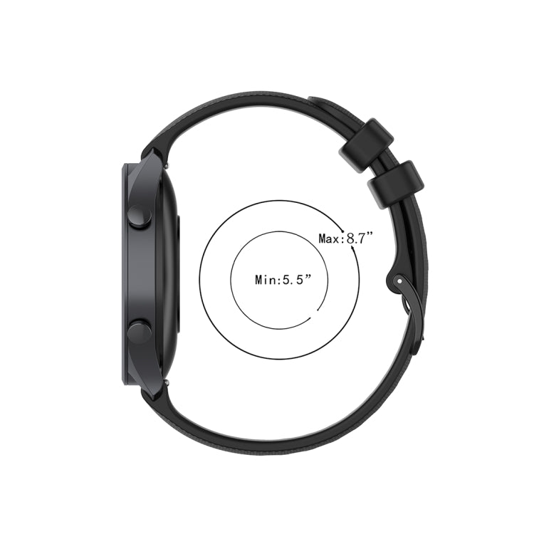 Per Xiaomi Watch Color 22mm Cinturino da polso in silicone con trama scozzese piccola, 22mm