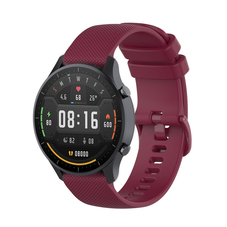 Per Xiaomi Watch Color 22mm Cinturino da polso in silicone con trama scozzese piccola, 22mm