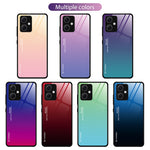 Custodia per telefono in vetro a colori sfumati, For Xiaomi Redmi Note 12 China, For Xiaomi Redmi Note 12 Pro 5G China, For Xiaomi Redmi Note 12 Pro+ China
