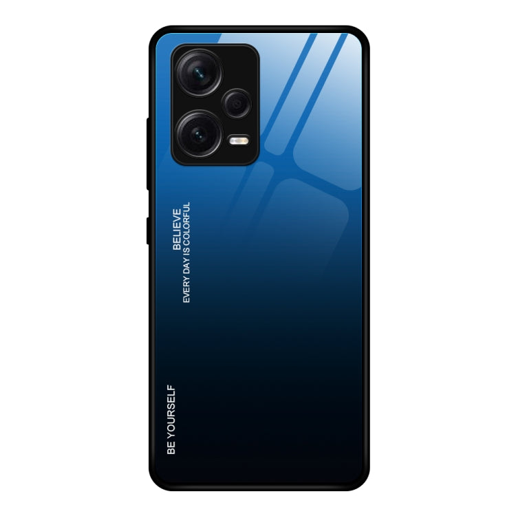 Custodia per telefono in vetro a colori sfumati, For Xiaomi Redmi Note 12 China, For Xiaomi Redmi Note 12 Pro 5G China, For Xiaomi Redmi Note 12 Pro+ China
