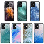 Custodia per telefono in vetro con motivo in marmo, For Xiaomi Redmi Note 12 China, For Xiaomi Redmi Note 12 Pro 5G China, For Xiaomi Redmi Note 12 Pro+ China