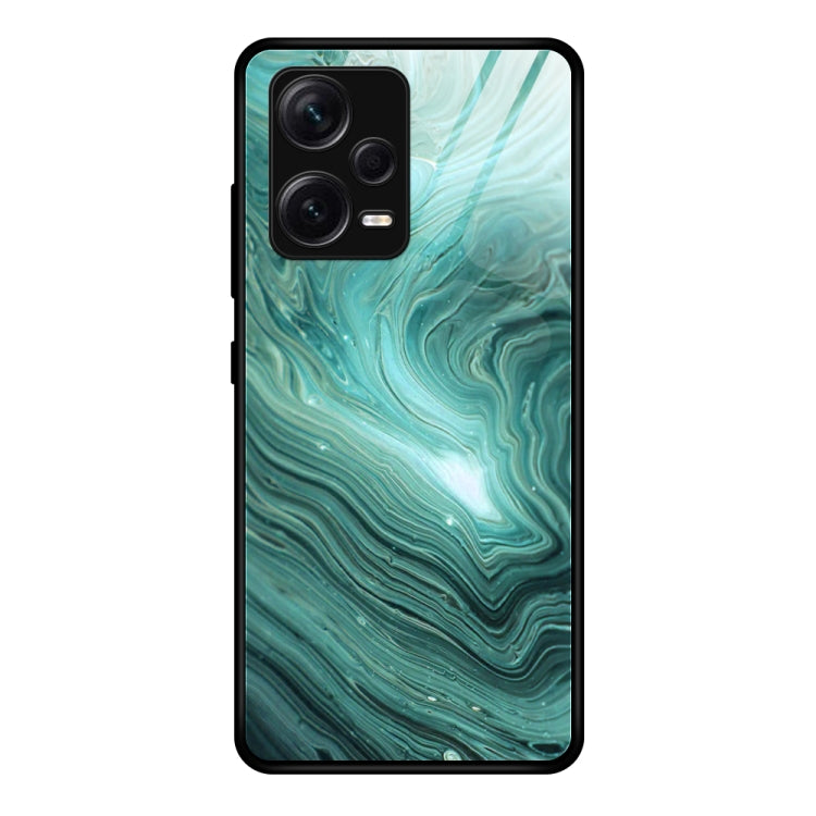 Custodia per telefono in vetro con motivo in marmo, For Xiaomi Redmi Note 12 China, For Xiaomi Redmi Note 12 Pro 5G China, For Xiaomi Redmi Note 12 Pro+ China