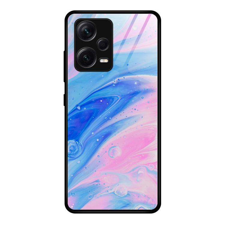 Custodia per telefono in vetro con motivo in marmo, For Xiaomi Redmi Note 12 China, For Xiaomi Redmi Note 12 Pro 5G China, For Xiaomi Redmi Note 12 Pro+ China