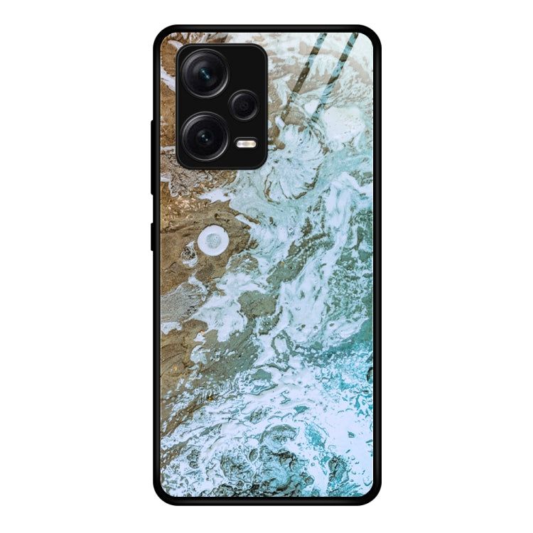 Custodia per telefono in vetro con motivo in marmo, For Xiaomi Redmi Note 12 China, For Xiaomi Redmi Note 12 Pro 5G China, For Xiaomi Redmi Note 12 Pro+ China