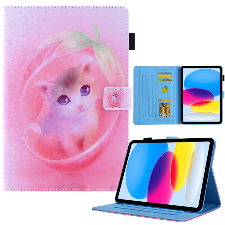 Custodia Smart Tablet in Pelle Disegno Colorato, For iPad 10th Gen 10.9 2022