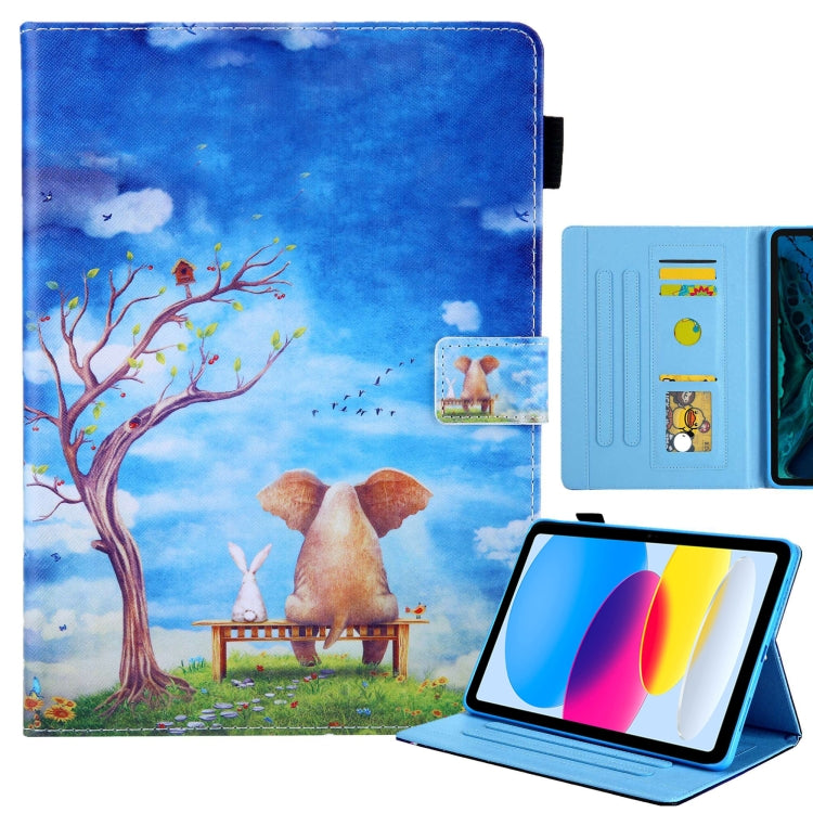 Custodia Smart Tablet in Pelle Disegno Colorato, For iPad 10th Gen 10.9 2022