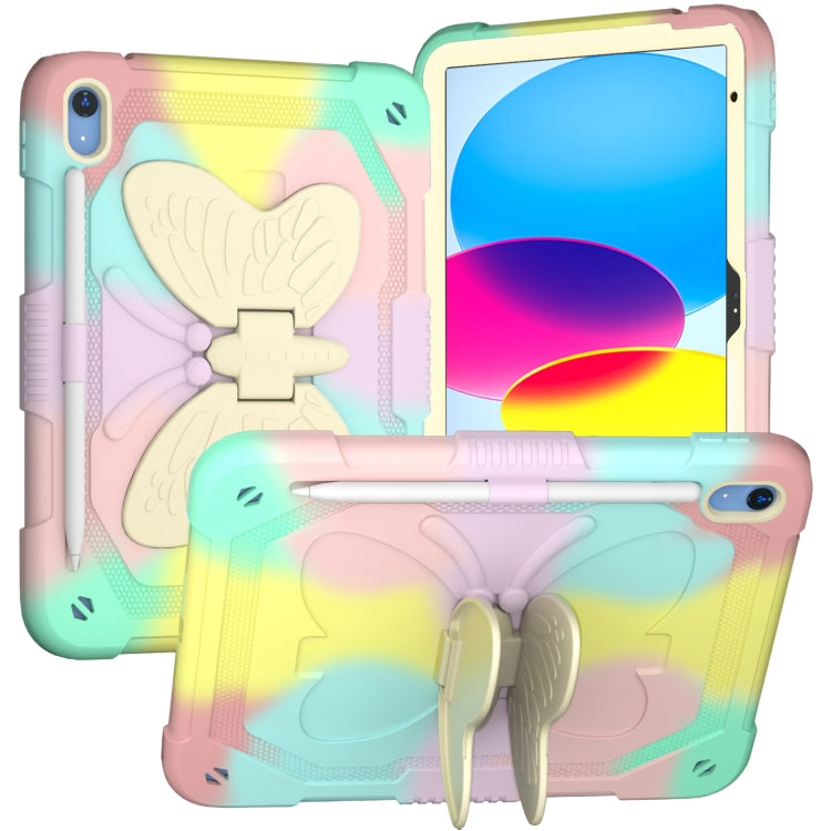 Custodia per tablet robusta e resistente con cavalletto a farfalla, For iPad 10th Gen 10.9 2022