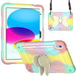 Custodia per tablet robusta e resistente con cavalletto a farfalla, For iPad 10th Gen 10.9 2022