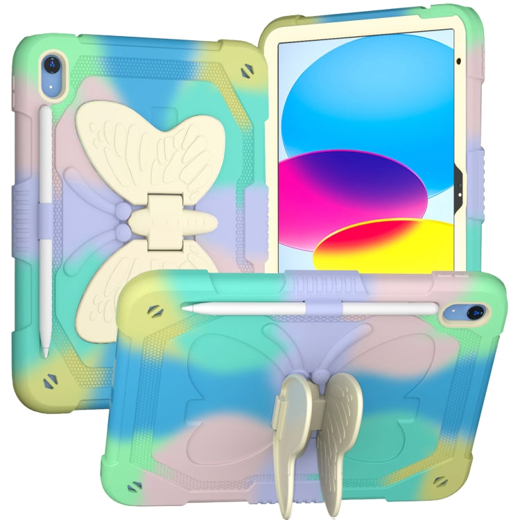 Custodia per tablet robusta e resistente con cavalletto a farfalla, For iPad 10th Gen 10.9 2022