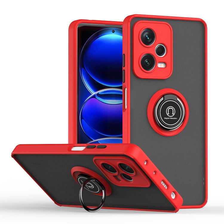 Custodia per telefono con supporto ad anello in TPU + PC serie Q Shadow 1, For Xiaomi Redmi Note 12 China, For Xiaomi Redmi Note 12 Pro 5G China, For Xiaomi Redmi Note 12 Pro+ China