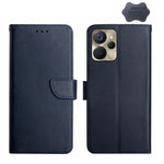 Custodia per telefono flip in vera pelle a prova di impronte digitali, For Motorola Moto E22s, For Realme 9i 5G, For Realme 10 Pro+