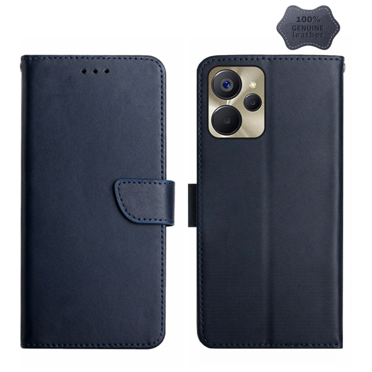 Custodia per telefono flip in vera pelle a prova di impronte digitali, For Motorola Moto E22s, For Realme 9i 5G, For Realme 10 Pro+