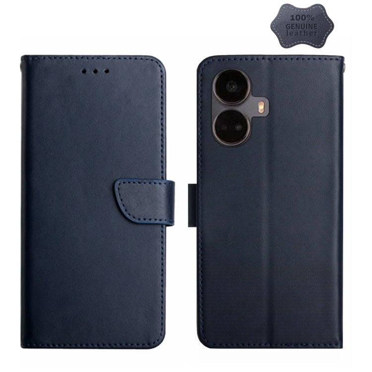 Custodia per telefono flip in vera pelle a prova di impronte digitali, For Motorola Moto E22s, For Realme 9i 5G, For Realme 10 Pro+