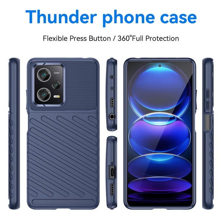 Custodia protettiva morbida per telefono Thunderbolt antiurto in TPU, For Xiaomi Redmi Note 12 Pro 5G China, For Xiaomi Redmi Note 12 Pro+ China / Global