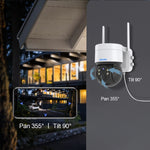 ESCAM QF170 Telecamera solare WiFi 2MP con audio bidirezionale