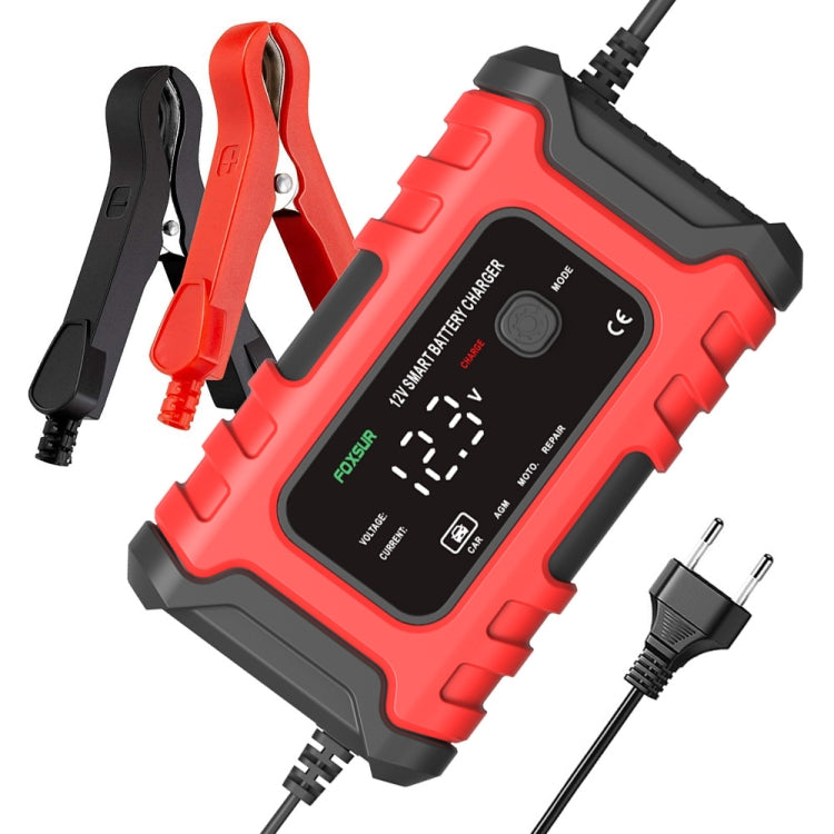 FOXSUR 6A 12V Caricabatterie Smart Moto/Auto, US Plug, UK Plug, EU Plug, AU Plug
