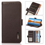 KHAZNEH Custodia per telefono RFID in vera pelle Litchi magnetica laterale, For Xiaomi Redmi Note 12 China, For Xiaomi Redmi Note 12 Pro 5G China, For Xiaomi Redmi Note 12 Pro+ China / Redmi Note 12 Explorer