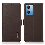KHAZNEH Custodia per telefono RFID in vera pelle Litchi magnetica laterale, For Xiaomi Redmi Note 12 China, For Xiaomi Redmi Note 12 Pro 5G China, For Xiaomi Redmi Note 12 Pro+ China / Redmi Note 12 Explorer