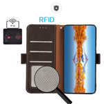 KHAZNEH Custodia per telefono RFID in vera pelle Litchi magnetica laterale, For Xiaomi Redmi Note 12 China, For Xiaomi Redmi Note 12 Pro 5G China, For Xiaomi Redmi Note 12 Pro+ China / Redmi Note 12 Explorer