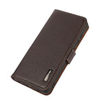 KHAZNEH Custodia per telefono RFID in vera pelle Litchi magnetica laterale, For Xiaomi Redmi Note 12 China, For Xiaomi Redmi Note 12 Pro 5G China, For Xiaomi Redmi Note 12 Pro+ China / Redmi Note 12 Explorer