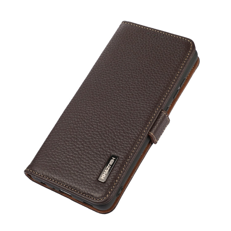 KHAZNEH Custodia per telefono RFID in vera pelle Litchi magnetica laterale, For Xiaomi Redmi Note 12 China, For Xiaomi Redmi Note 12 Pro 5G China, For Xiaomi Redmi Note 12 Pro+ China / Redmi Note 12 Explorer
