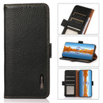 KHAZNEH Custodia per telefono RFID in vera pelle Litchi magnetica laterale, For Xiaomi Redmi Note 12 China, For Xiaomi Redmi Note 12 Pro 5G China, For Xiaomi Redmi Note 12 Pro+ China / Redmi Note 12 Explorer