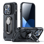 Custodia per telefono JOYROOM PC + TPU antiurto a doppio strato con supporto girevole, For iPhone 14, For iPhone 14 Pro, For iPhone 14 Plus, For iPhone 14 Pro Max