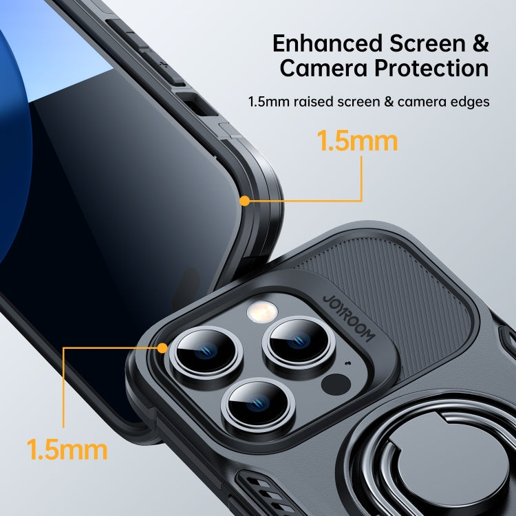 Custodia per telefono JOYROOM PC + TPU antiurto a doppio strato con supporto girevole, For iPhone 14, For iPhone 14 Pro, For iPhone 14 Plus, For iPhone 14 Pro Max