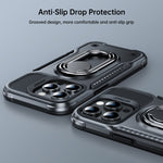 Custodia per telefono JOYROOM PC + TPU antiurto a doppio strato con supporto girevole, For iPhone 14, For iPhone 14 Pro, For iPhone 14 Plus, For iPhone 14 Pro Max