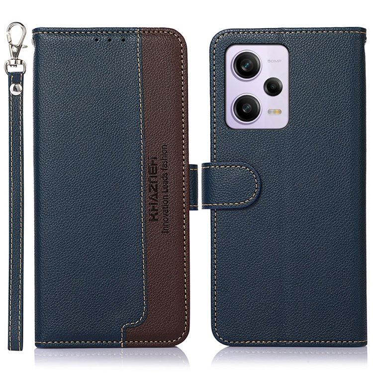 KHAZNEH Custodia per telefono RFID in pelle con texture Litchi, For Xiaomi Redmi Note 12 Pro+ China