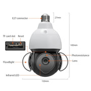 Fotocamera con proiettore a lampadina E27 da 5 MP, ST-426E-5MP-TY