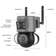 La telecamera per proiettore di sicurezza intelligente 4MP 4G supporta audio bidirezionale / visione notturna, ST-429-4M-TY-4G