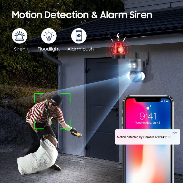 Telecamera di sicurezza 4MP 4G con audio bidirezionale