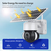 Wifi 2.4G alimentato a batteria solare?Proiettore PTZ?Telecamera con rilevamento umano PIR, ST-S518-2M-TY