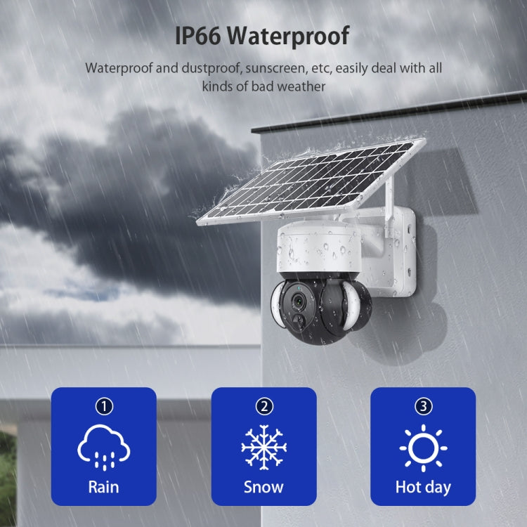 Telecamera PTZ WiFi 2.4G con batteria e pannello solare