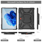 Custodia per tablet antiurto con cavalletto girevole, For MicroSoft Surface Pro 9