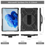 Custodia per tablet antiurto con impugnatura girevole, For MicroSoft Surface Pro 9