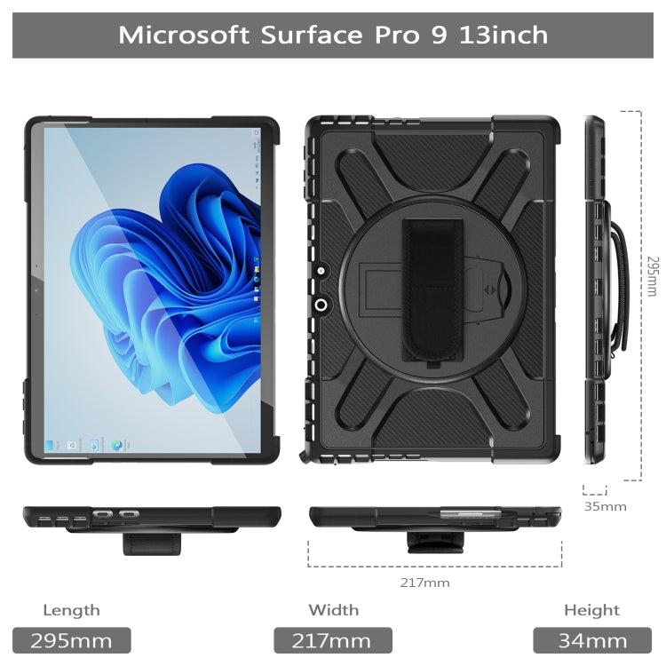 Custodia per tablet antiurto con impugnatura girevole, For MicroSoft Surface Pro 9